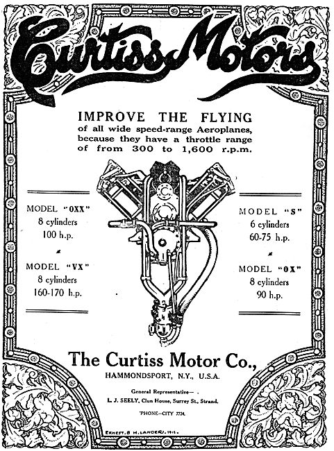 Curtiss Model OXX Aero Engine                                    