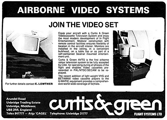 Curtiss & Green Aircraft Video & Audio Systems                   