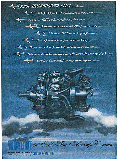 Curtiss-Wright Aero Engines 1951                                 