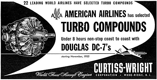 Curtiss-Wright Turbo Compound Aircraft Engines                   