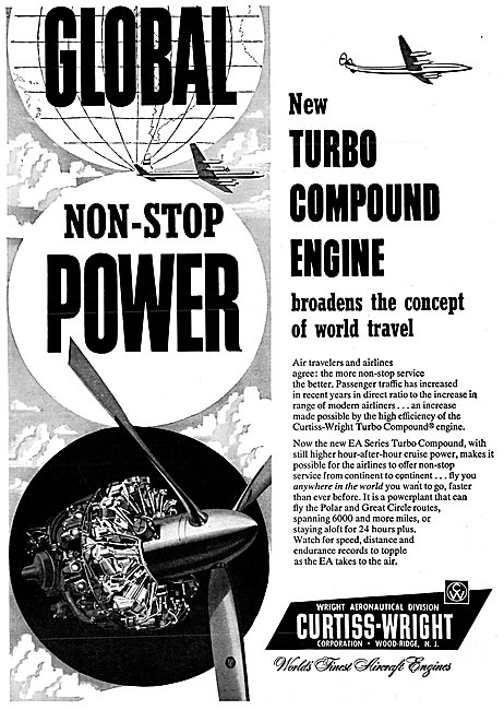 Curtiss-Wright Turbo Compound Aircraft Engines                   