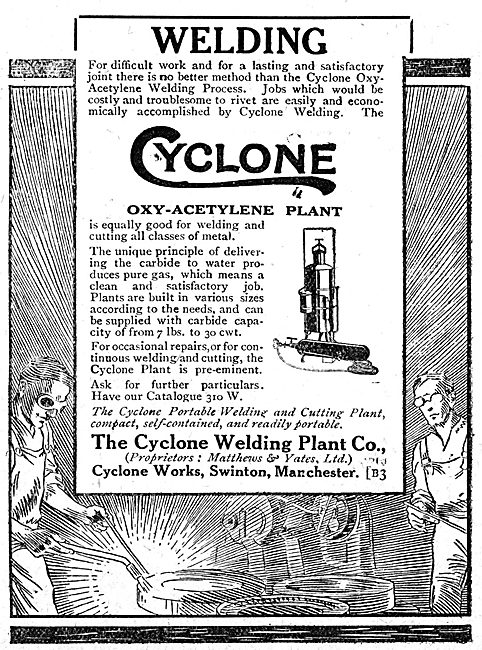 The Cyclone Welding Plant Company. Oxy-Acetylene Plant           