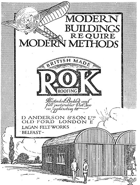 D.Anderson & Sons ROK Belfast Roofs For Aeroplane Hangars        