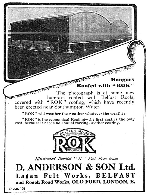 D.Anderson & Sons ROK Belfast Roofs For Aeroplane Hangars        