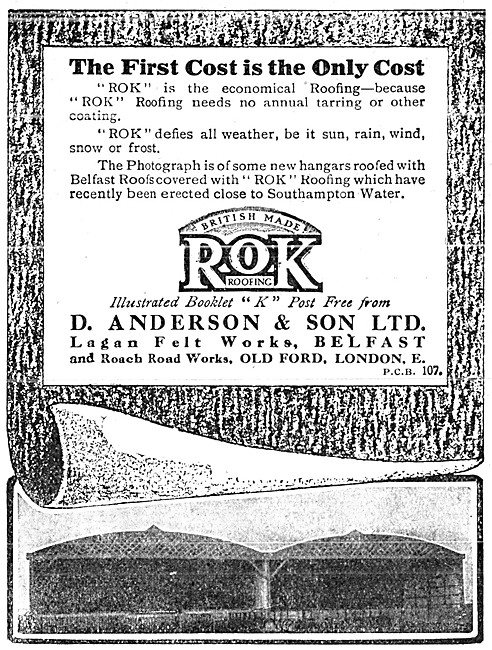 D.Anderson & Sons ROK Belfast Roofs For Aeroplane Hangars        