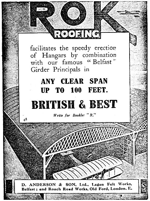 D.Anderson & Sons ROK Belfast Roofs For Aircraft Hangars         