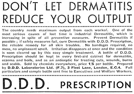 D.D.D. Prescription Dermatitis Prevention                        