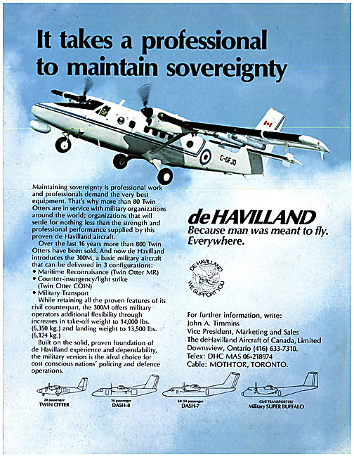 De Havilland Canada DHC Twin Otter COIN                          