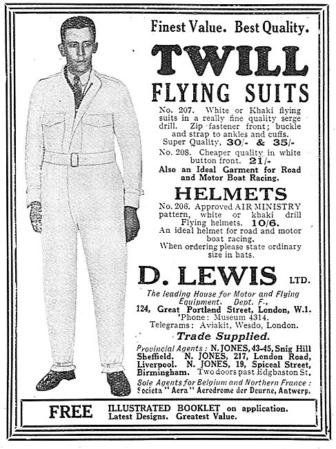 D Lewis Finest Value, Best Quality Twill Flying Suits            