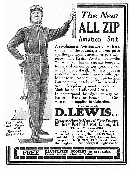 D.Lewis Aviation Suits                                           