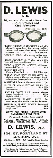 D. Lewis Aviators Flying Suits                                   
