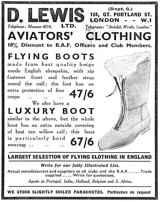D.Lewis Aviators Clothing - Flying Boots                         