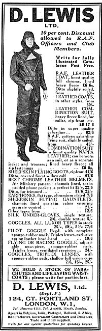D.Lewis Aviators Clothing - RAF Leather Coat                     
