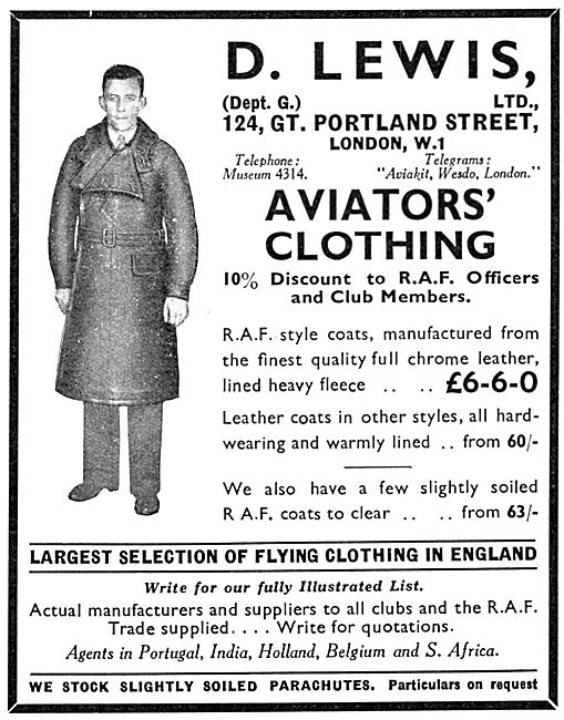 D.Lewis Aviators Clothing                                        