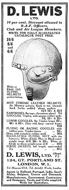 D.Lewis Flying Helmets                                           