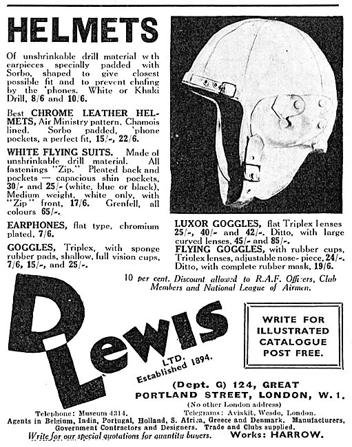 D.Lewis Flying Clothing - Helmets                                