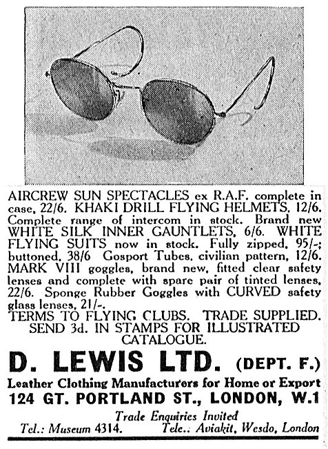 D.Lewis Flying Clothing & Accesories                             
