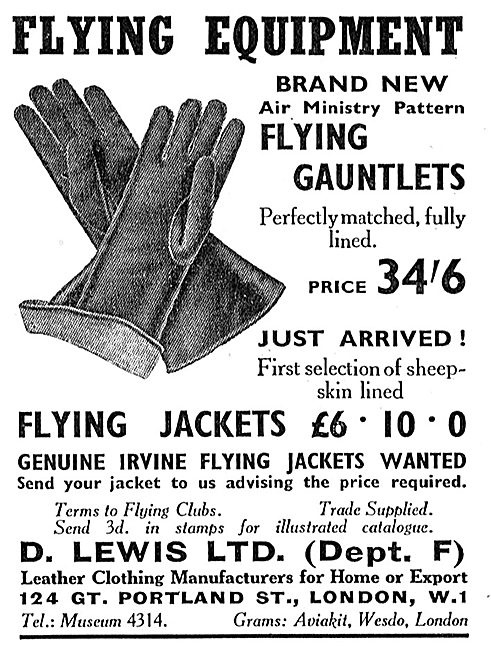 D.Lewis Flying Clothing & Accesories                             