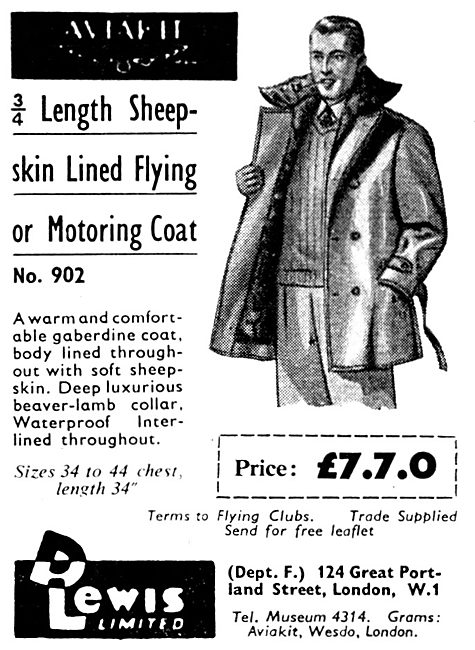 D.Lewis Flying Clothing  1958                                    