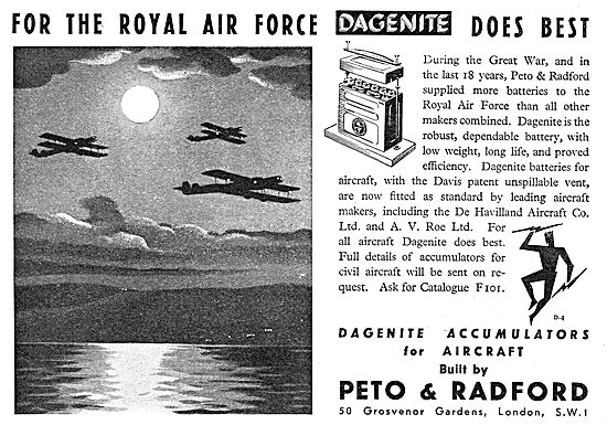 Dagenite Aircraft Batteries                                      