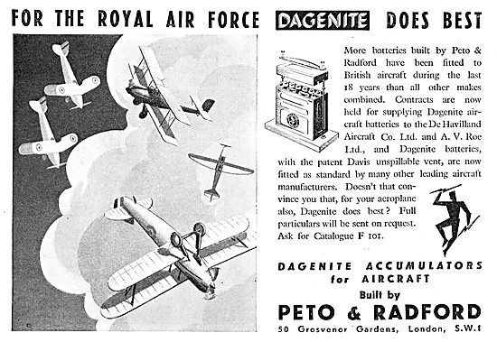 Dagenite Aircraft Batteries                                      