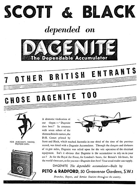 Dagenite Accumulators For Aircraft - Battery                     