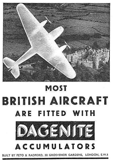 Dagenite Accumulators For Aircraft - Battery                     
