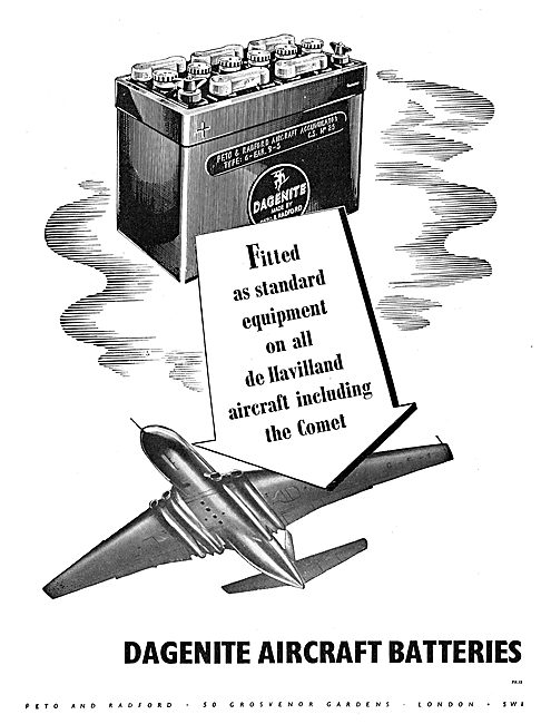 Peto And Radford Dagenite Aircraft Batteries                     