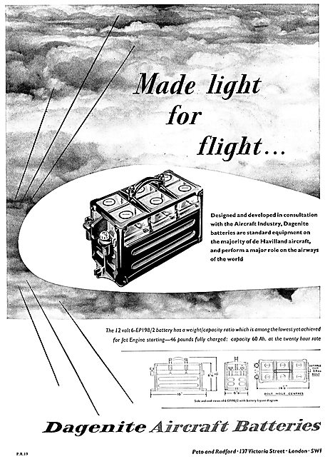 Dagenite Aircraft Batteries                                      