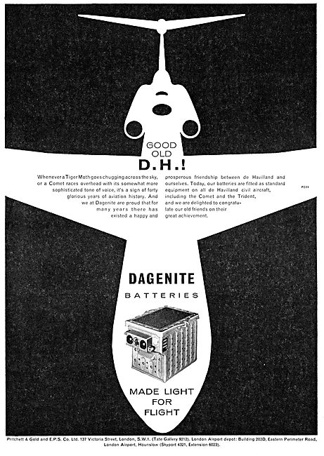 Dagenite Aircraft Batteries - Dagenite Accumulators              