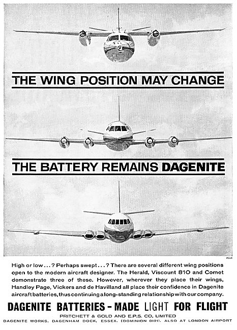 Dagenite Batteries For The Herald & Viscount                     