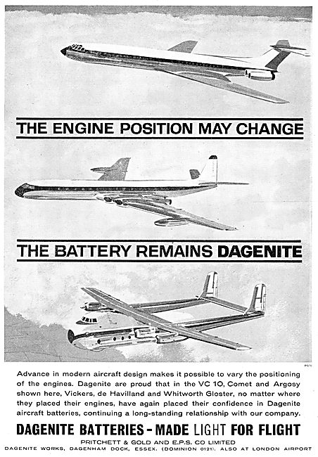 Dagenite Accumulators For Aircraft - Battery                     