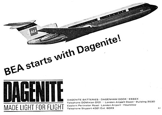 Dagenite Aircraft Batteries                                      