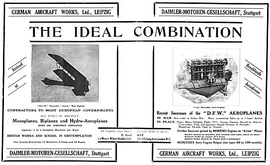 The DFW Mercedes Arrow War-Biplane                               