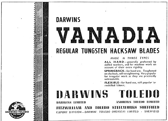 Darwins Vanadia Tungsten Hacksaw Blades                          