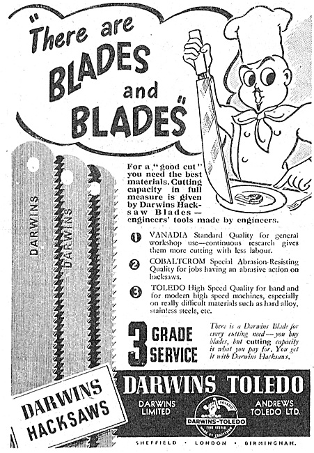 Darwins  Toledo Cutting Tools Hacksaw Blades                     