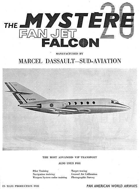 Dassault Mystere 20 - Dassault Fan Jet Falcon 1965               