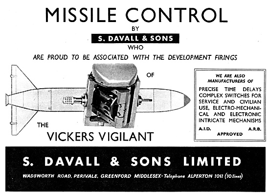 Davall Missile Control Equipment. Vickers Vigilant Missile       