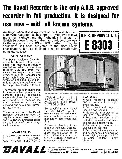 Davall Flight Data Recorders                                     