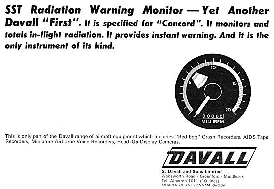 Davall SST Radiation Warning Monitor 1967                        