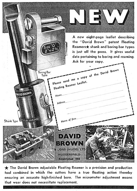 David Brown Patent Floating Reamers                              