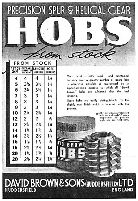 David Brown Hobbs Profile Ground Spur & Helical Gear             