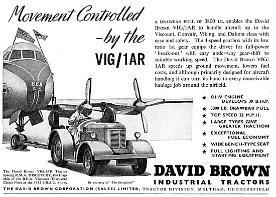 David Brown VIG / 1AR Aircraft Tractor - Tug                     