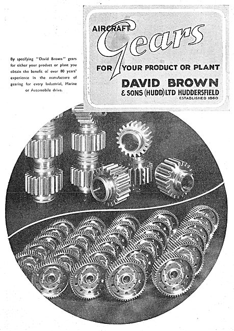 David Brown Gears For Aircraft & Vehicles                        