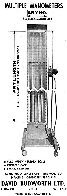 David Budworth Ltd. Harwich. Multiple Manometers                 