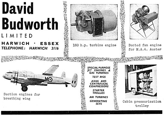 David Budworth Ltd. Harwich. Aeronautical Engineers              