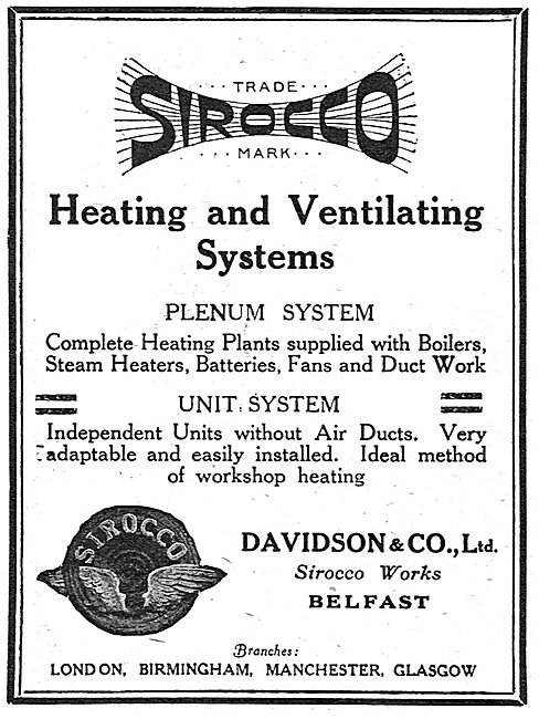Davidson & Co Ltd. Sirocco Factory Heating & Ventilation Systems 