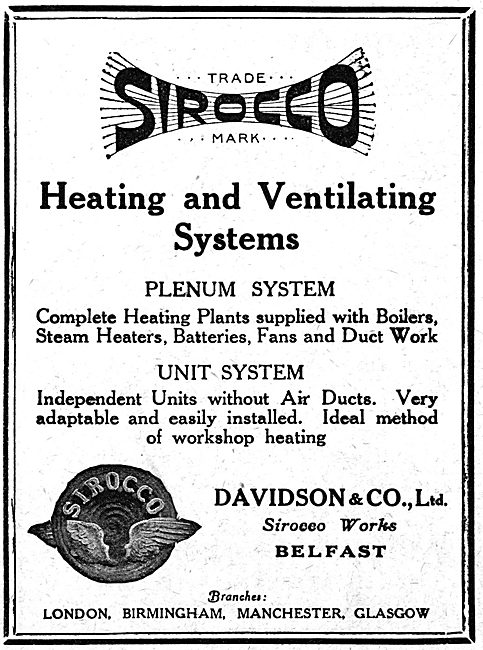 Davidson & Co Ltd. Sirocco Factory Heating & Ventilation Systems 