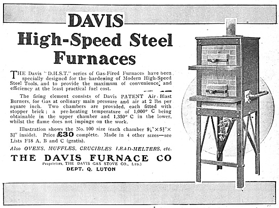 The Davis Furnace Company: High Speed Steel Furnaces             