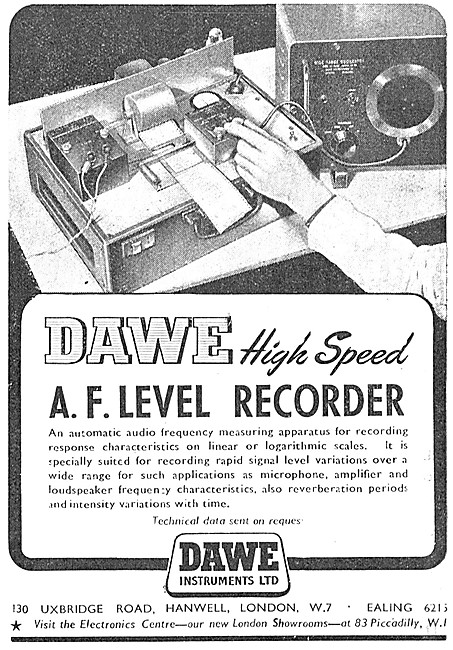 Dawe High Speed A.F.Level Recorder                               